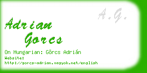 adrian gorcs business card